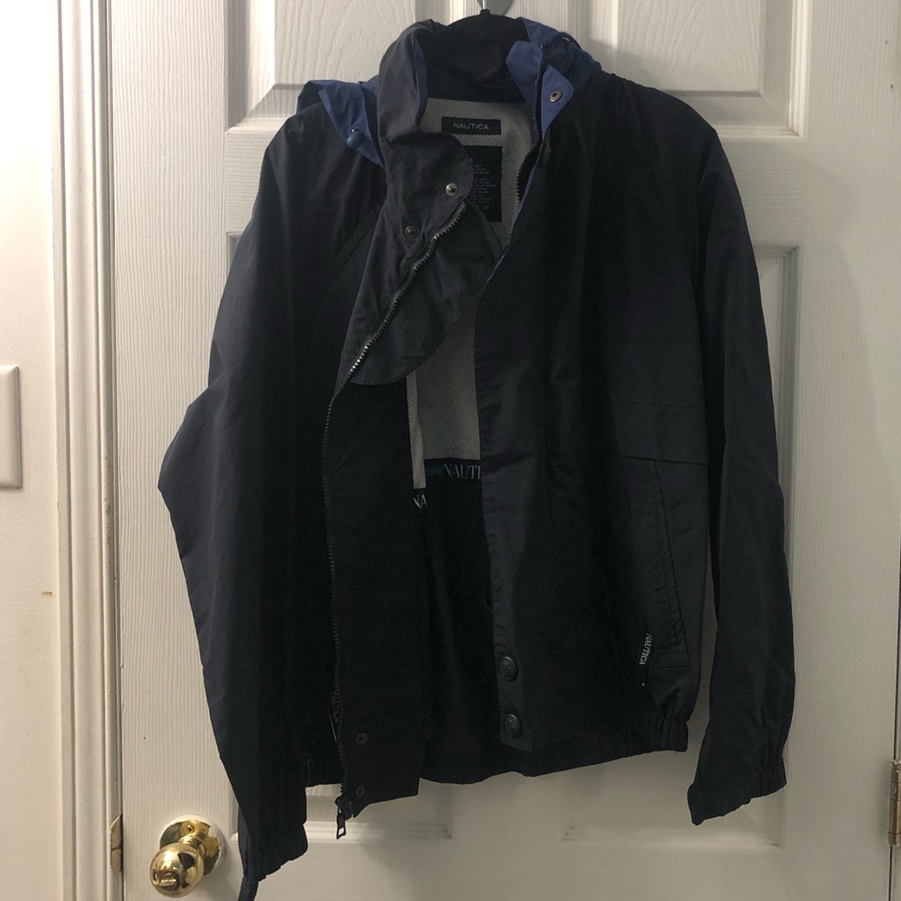 Vintage Nautica raincoat in navy blue